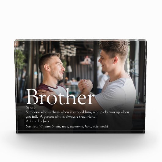 Moderne Leuke Coole Beste Broer Ooit Definitie Fotoblokken (Voorkant)
