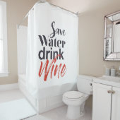 Moderne, leuke, creatieve, grappige Drink met spar Douchegordijn (In situ)