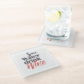 Moderne, leuke, creatieve, grappige Drink met spar Glazen Onderzetter (Schuin)