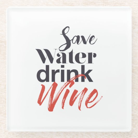 Moderne, leuke, creatieve, grappige Drink met spar Glazen Onderzetter (Voorkant)