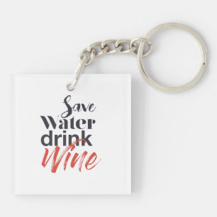 Moderne, leuke, creatieve, grappige Drink met spar Sleutelhanger