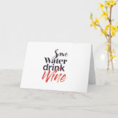 Moderne, leuke, creatieve, grappige Drink van wate Kaart (Gele Bloem)