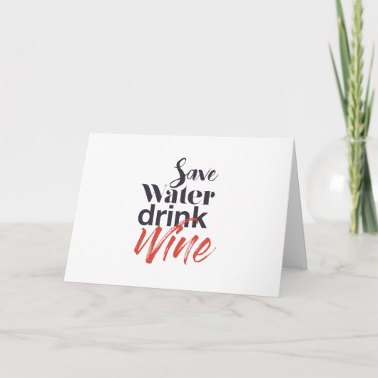 Moderne, leuke, creatieve, grappige Drink van wate Kaart (Voorkant)