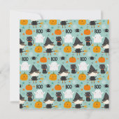 Moderne leuke familie Halloween party Invitation Kaart (Achterkant)