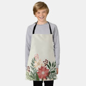 Moderne Leuke Feestelijke Kerstmis Poinsettia Vaka Schort (Gedragen)