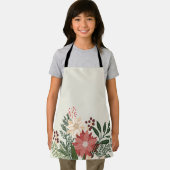 Moderne Leuke Feestelijke Kerstmis Poinsettia Vaka Schort (Insitu)