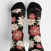 Moderne Leuke Feestelijke Kerstmis Poinsettia Vaka Sokken (Top)