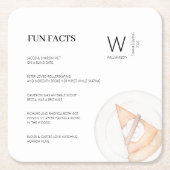 Moderne Leuke Feiten Initiaal Pompoen Pie Thanksgi Kartonnen Onderzetters (Voorkant)