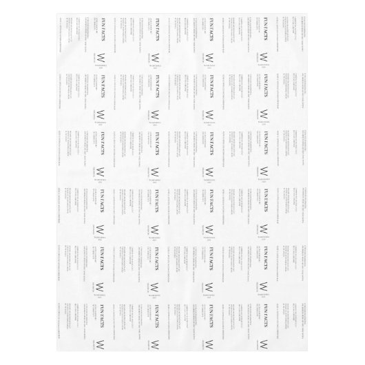 Moderne Leuke Feiten Monogrammed Thanksgiving Tafelkleed (Voorkant)