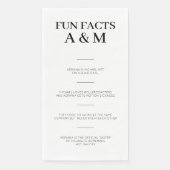 Moderne Leuke Feiten Vette Typografie Bruiloft Servet (Voorkant)