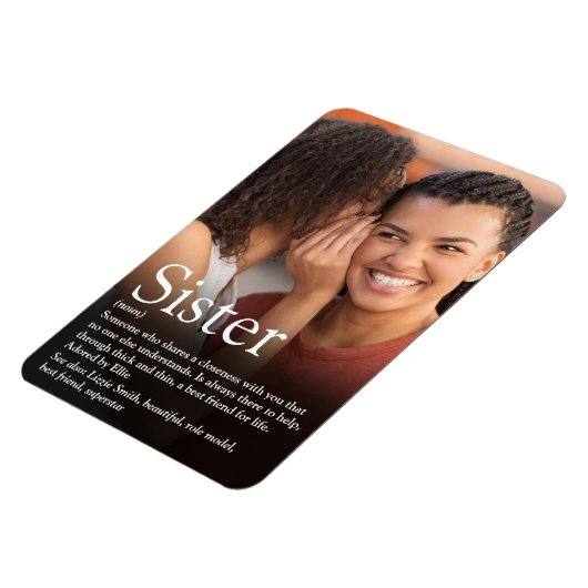 Moderne Leuke Foto Cool Beste Zus Ooit Definitie Magneet (Linkerzijde)