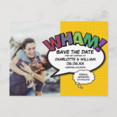 Moderne Leuke Foto Kleurrijke WHAM Save the Date Aankondigingskaart (Voorkant)