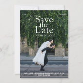 Moderne leuke fototrouwdag save the date (Voorkant)