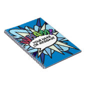 Moderne Leuke Gepersonaliseerde Spreekwolk Retro Notitieboek (Rechterzijde)