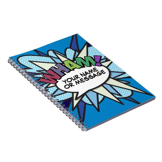 Moderne Leuke Gepersonaliseerde Spreekwolk Retro Notitieboek (Rechterzijde)