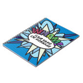 Moderne Leuke Gepersonaliseerde Spreekwolk Retro Notitieboek (Linkerzijde)