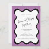 Moderne leuke golvende 21e verjaardag kaart (Voorkant)