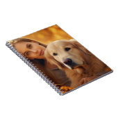 Moderne Leuke gouden retriever Beste Hond Moeder O Notitieboek (Rechterzijde)