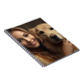 Moderne Leuke gouden retriever Beste Hond Moeder O Notitieboek (Rechterzijde)