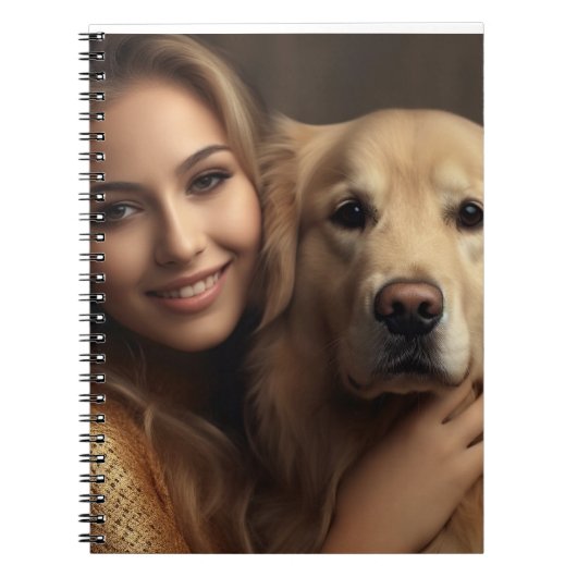 Moderne Leuke gouden retriever Beste Hond Moeder O Notitieboek (Voorkant)