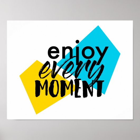 Moderne, leuke grafische vormgeving "Geniet van el Poster (Voorkant)