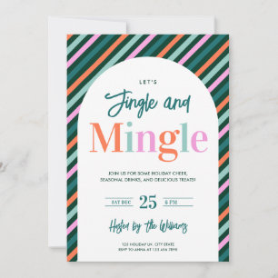 Moderne leuke Jingle Mingle kerstfeest Feestdagenkaart