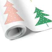 Moderne leuke kerstbomen, wit groen cadeaupapier (Rol Hoek)