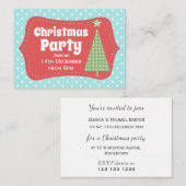Moderne Leuke Kerstfeest Uitnodiging (Voorkant / Achterkant)