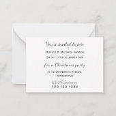 Moderne Leuke Kerstfeest Uitnodiging (Achterkant)