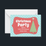 Moderne Leuke Kerstfeest Uitnodiging<br><div class="desc">Heldere en leuke kerstfeestuitnodiging met datum en tijd op de voorkant en verdere details op de achterkant.</div>