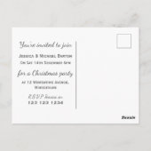Moderne Leuke Kerstfeest Uitnodiging (Achterkant)