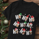 Moderne Leuke Kerstman Hoeden Negen Familie Foto's T-shirt<br><div class="desc">Dit eenvoudige en moderne ontwerp is samengesteld uit speelse scripttypografie.</div>