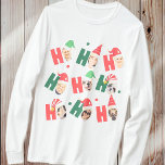 Moderne Leuke Kerstman Hoeden Negen Familie Foto's T-shirt<br><div class="desc">Dit eenvoudige en moderne ontwerp is samengesteld uit speelse scripttypografie.</div>