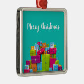 Moderne leuke kleurrijke cadeaus kerst metalen ornament (Rechts)