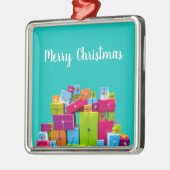 Moderne leuke kleurrijke cadeaus kerst metalen ornament (Links)