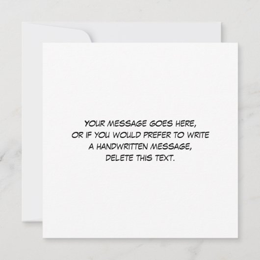 Moderne Leuke Kleurrijke Comic Book POP Kaart (Achterkant)