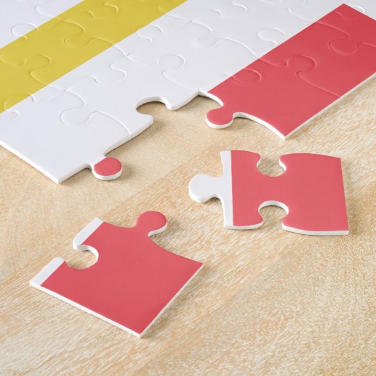 Moderne, leuke, kleurrijke geometrische vormgeving legpuzzel (Zijkant)