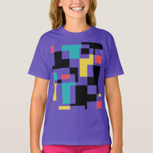 Moderne, leuke, kleurrijke geometrische vormgeving t-shirt