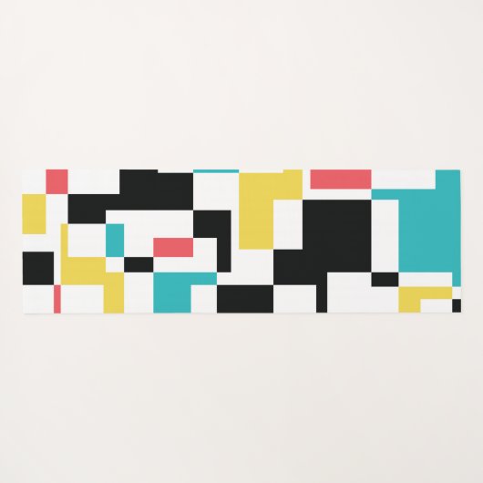 Moderne, leuke, kleurrijke geometrische vormgeving yogamat (Achterkant (horizontaal))