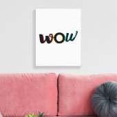 Moderne, leuke, kleurrijke typografische vormgevin canvas afdruk (Insitu (Woonkamer))