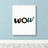 Moderne, leuke, kleurrijke typografische vormgevin canvas afdruk (Insitu (Houten vloer))