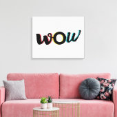 Moderne, leuke, kleurrijke typografische vormgevin canvas afdruk (Insitu (Woonkamer))