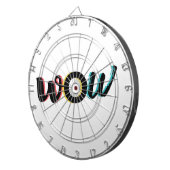 Moderne, leuke, kleurrijke typografische vormgevin dartbord (Voorkant Rechts)