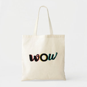 Moderne, leuke, kleurrijke typografische vormgevin tote bag