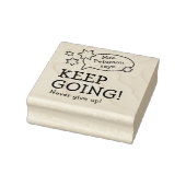 Moderne Leuke Leraar Aanmoediging Terug naar Schoo Rubberstempel (Stempel)