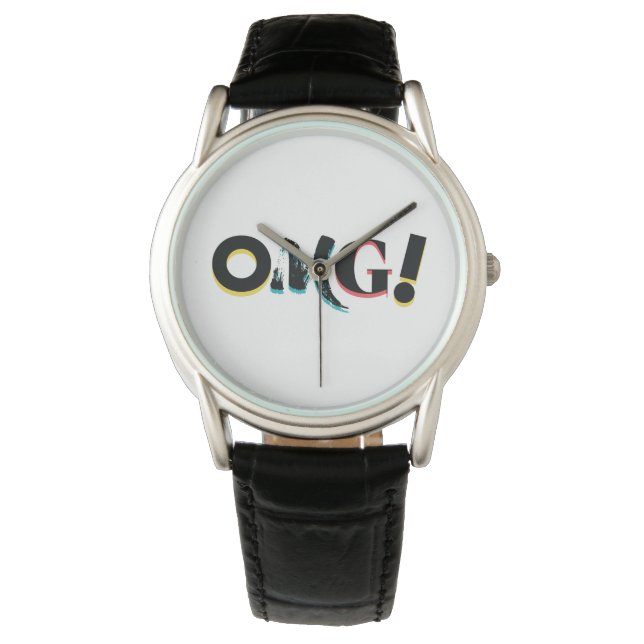Moderne, leuke, levendige, gedurfde, trendy design horloge (Voorkant)