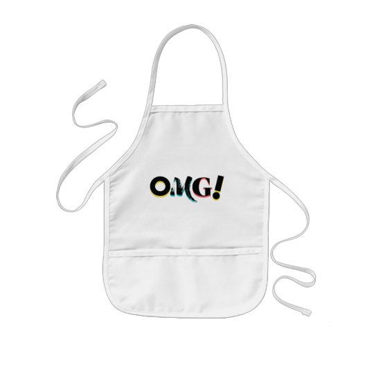 Moderne, leuke, levendige, gedurfde, trendy design kinder schort (Voorkant)