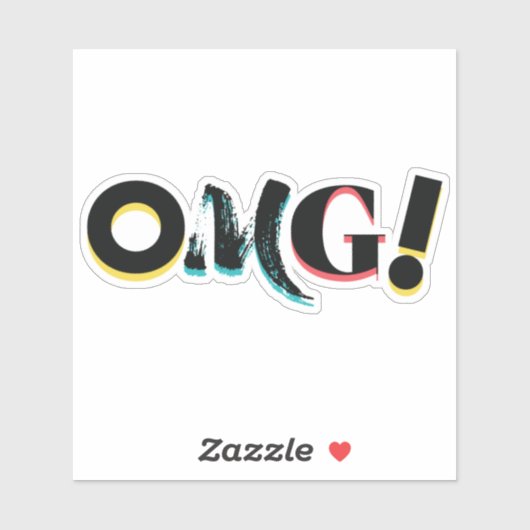 Moderne, leuke, levendige, gedurfde, trendy design sticker (Vel)