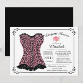 Moderne & Leuke Lingerie Bruids Douche Uitnodiging (Voorkant / Achterkant)