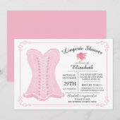 Moderne & Leuke Lingerie Bruids Douche Uitnodiging (Voorkant / Achterkant)